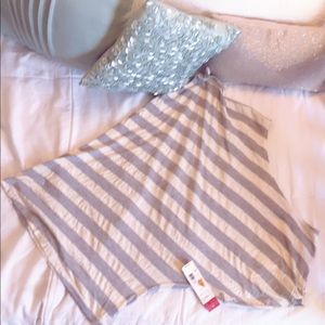 NWT Bongo XL Asymmetrical striped top